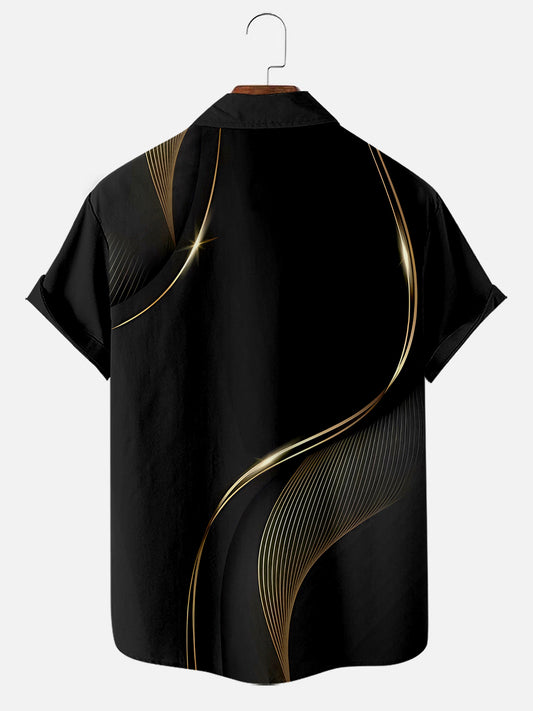 Easter Cross Print Holiday Short Sleeve Pocket Shirt