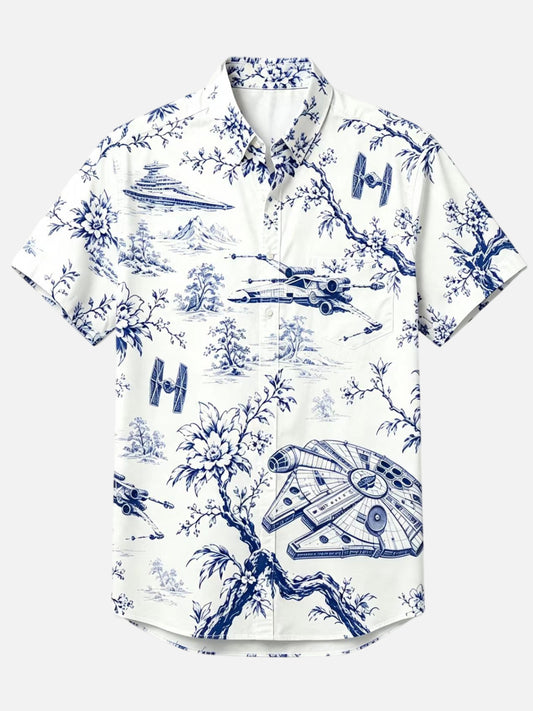 Spaceship Hawaiian Shirt- 100% Cotton Shirt