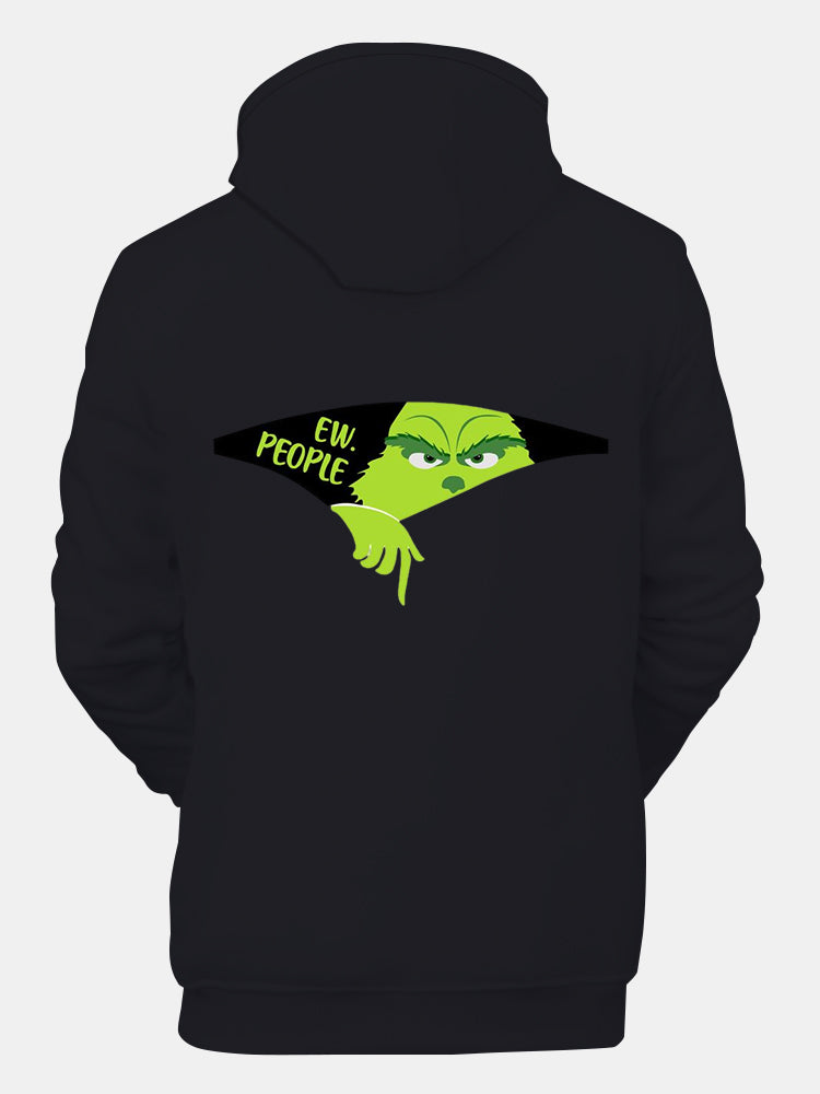 Men's Christmas EW People Printed Long Sleeve Pullover Hoodie