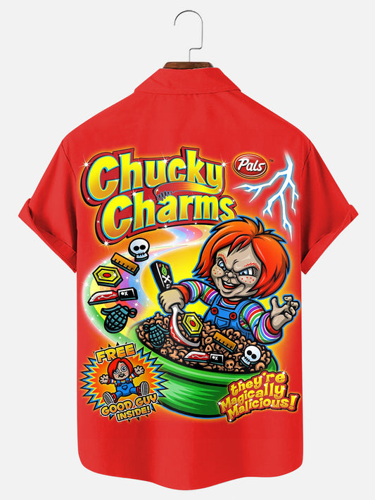 Men's Charmed Child Printed Casual Short Sleeve Shirt