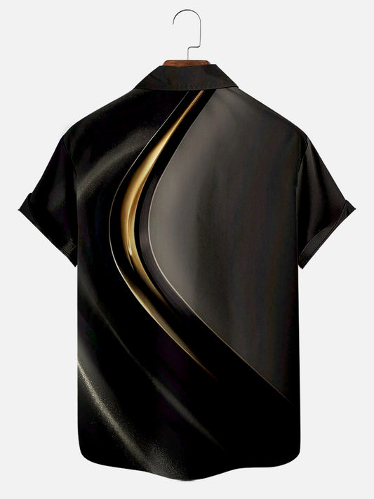 Men's Easter Cross Print Holiday Short Sleeve Pocket Shirt