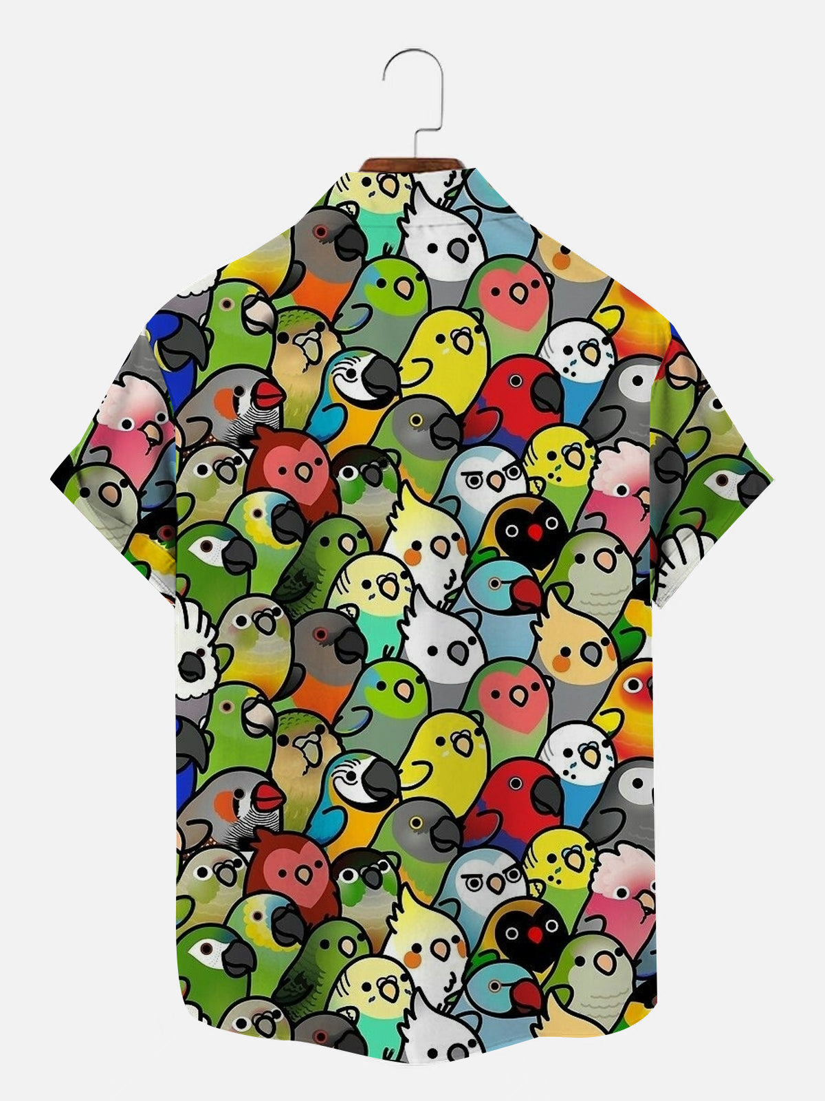 Everybirdy Men's Hawaiian Short Sleeve Shirt