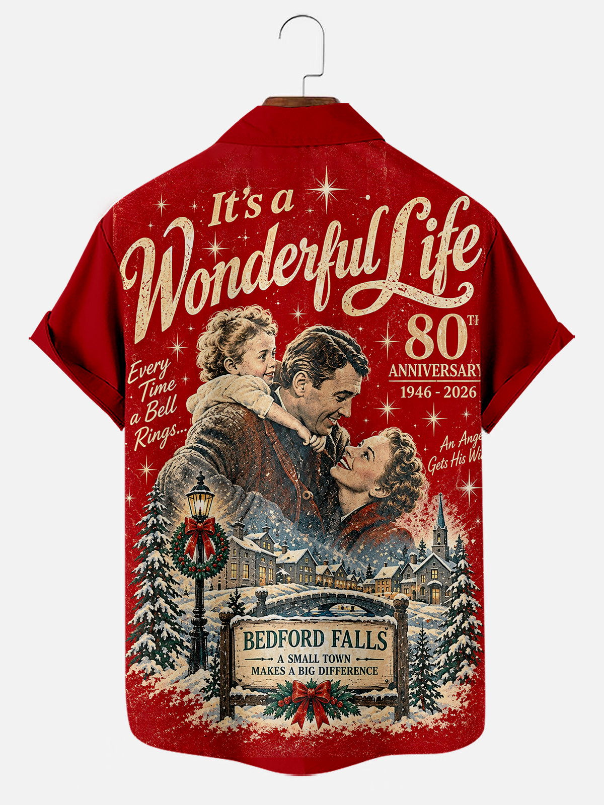 Men's Vintage Classic Christmas Movie 80th Anniversary Hawaiian Shirt