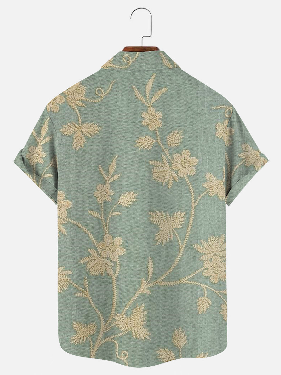 Men's Floral Print Hawaiian Casual Breathable Short Sleeve Shirt