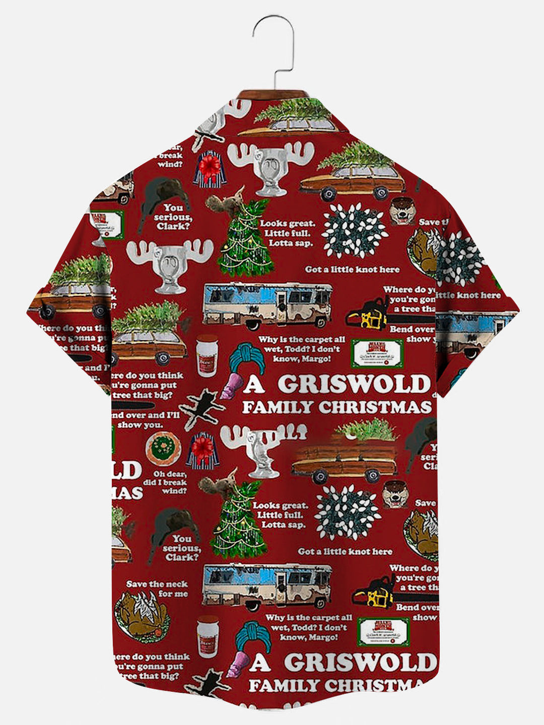 Christmas Printed Casual Short Sleeve Shirt