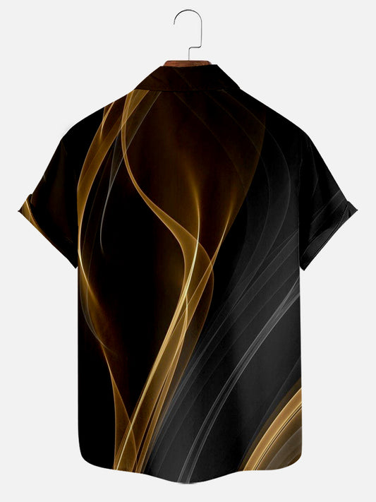 Men's Easter Cross Print Hawaiian Short Sleeve Pocket Shirt