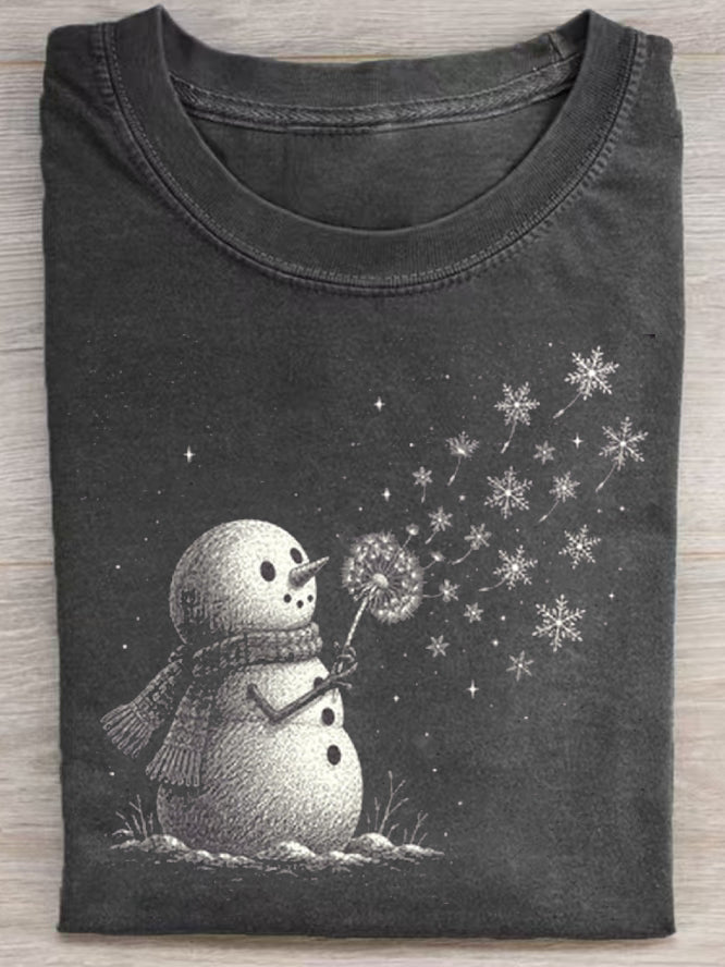 Snowman Dandelion Wish T-Shirt