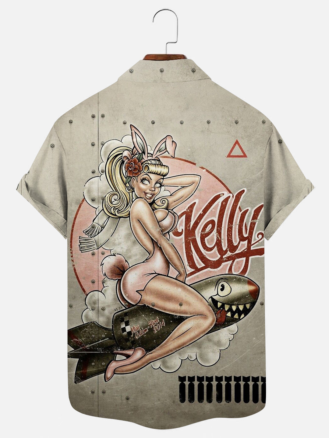 Men's Bombshell Poster Print Hawaiian Short Sleeve Shirt