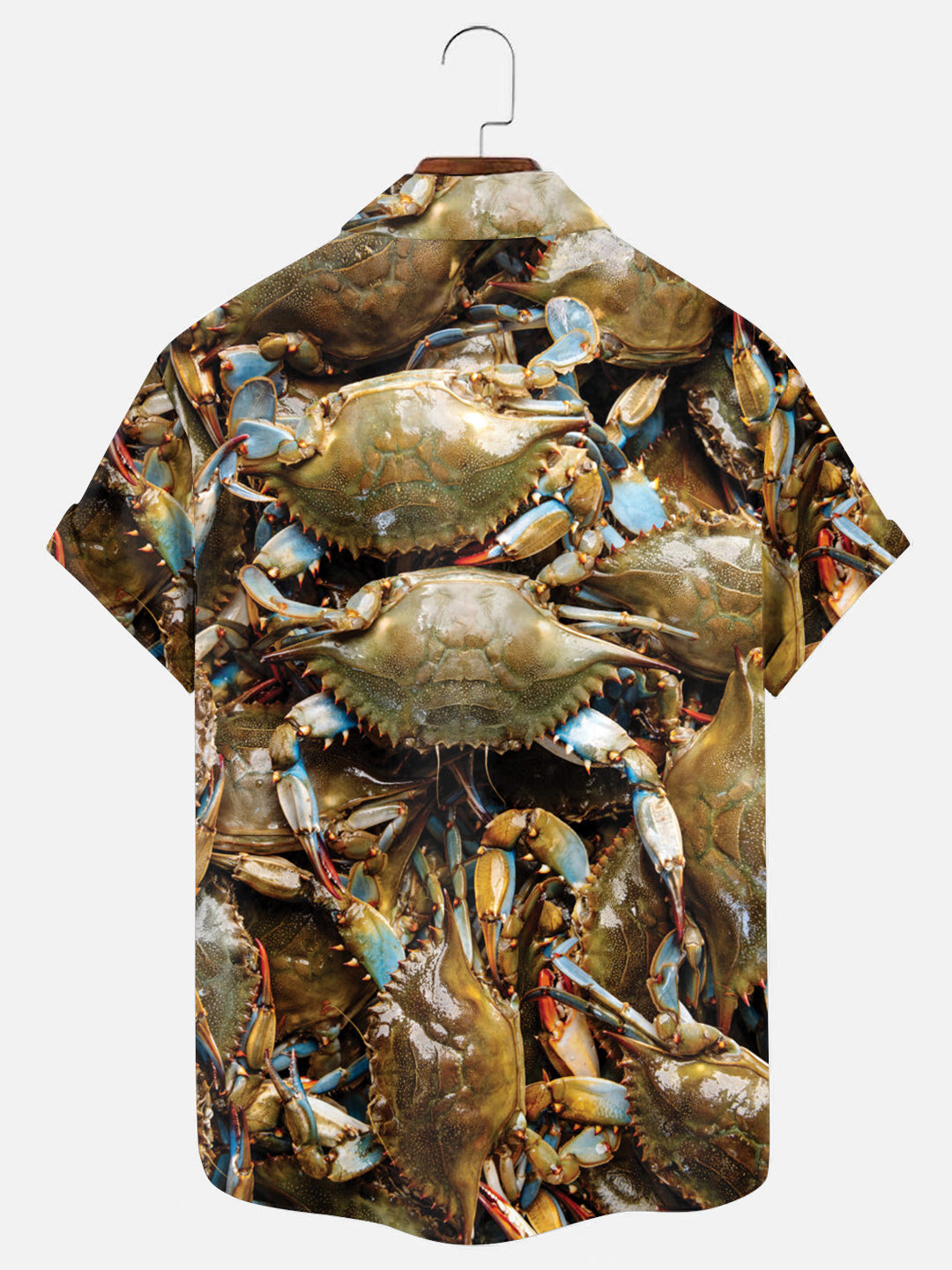 Men's Gulf of Mexico Blue Crab Hawaiian Short Sleeve Shirt