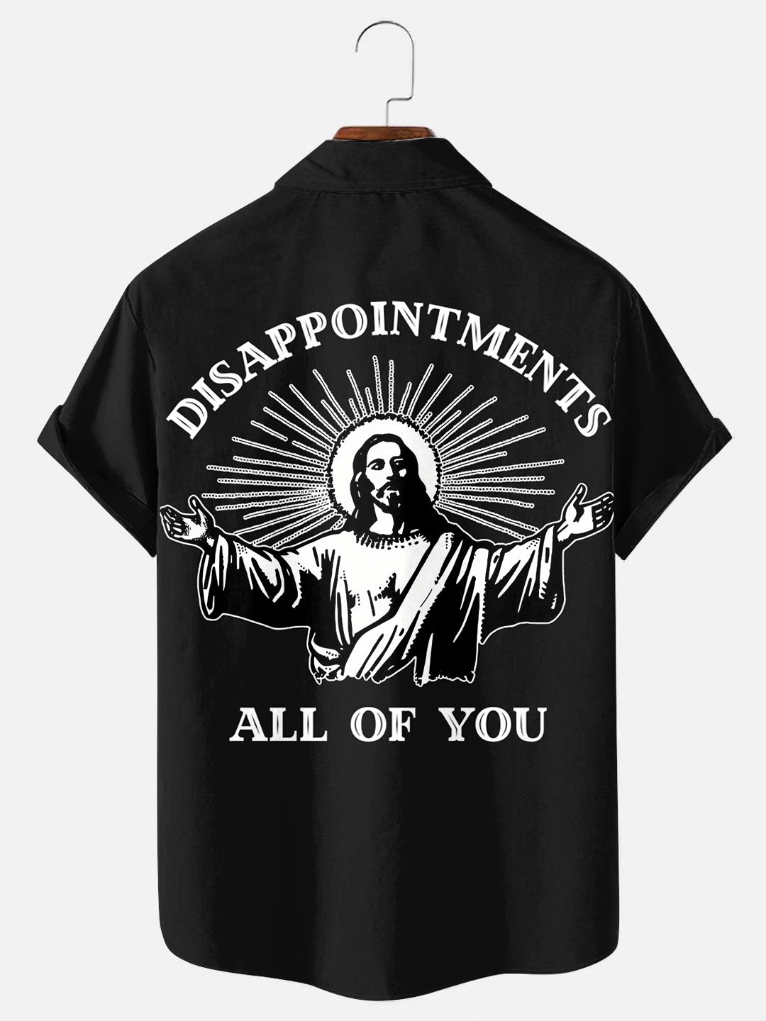 Disappointed Jesus Art Print Casual Short Sleeve Shirt