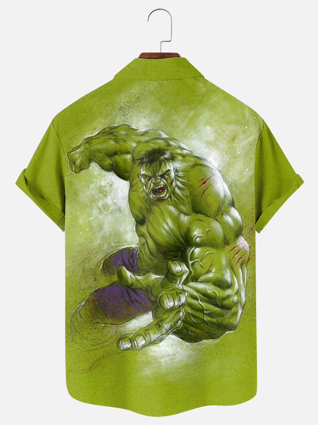 Men's Giant Print Casual Short Sleeve Shirt