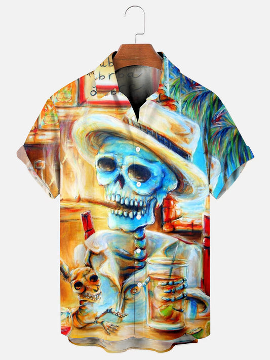 Mi Cuba Libre art print Hawaiian short sleeve shirt