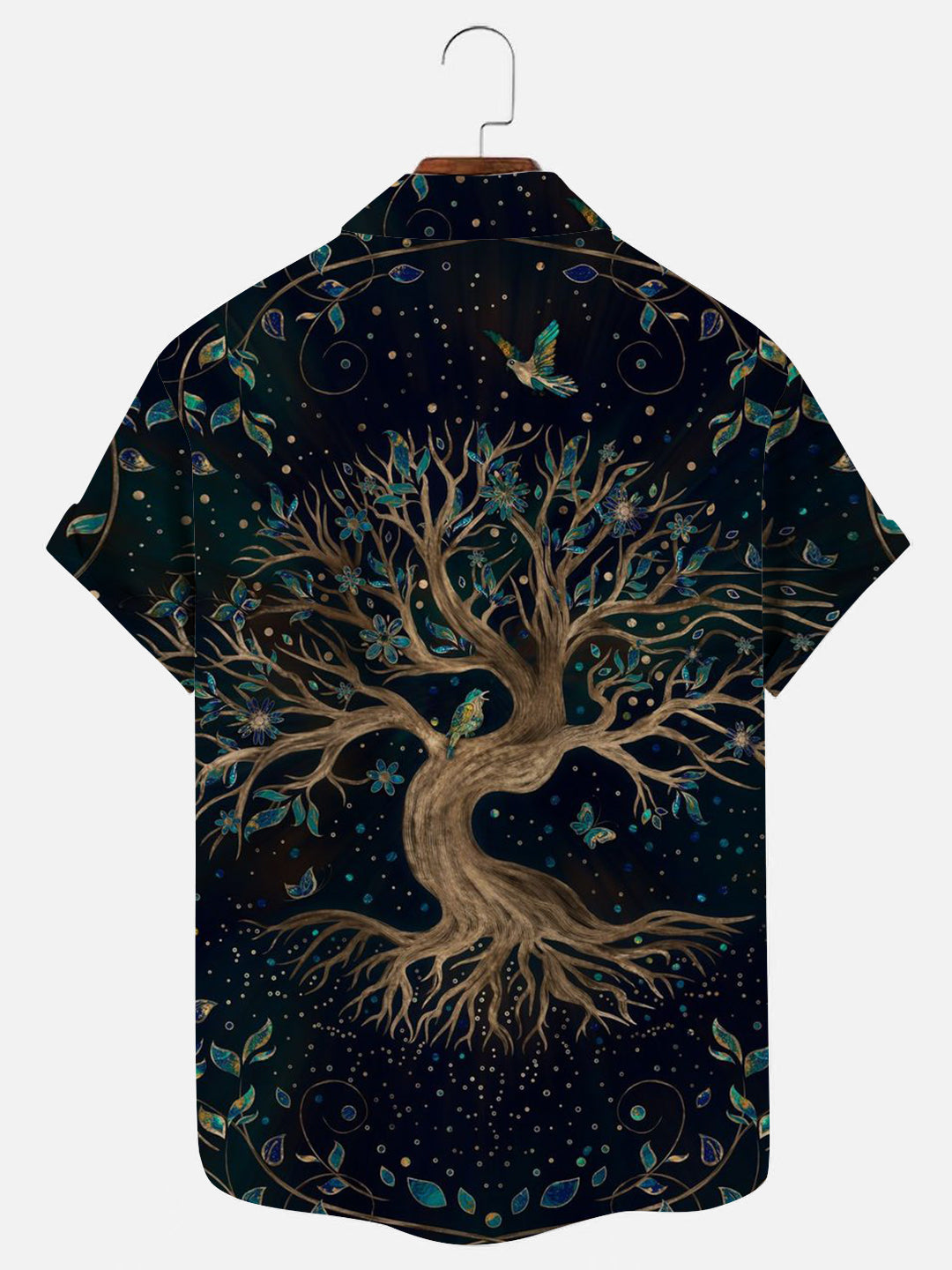 Men's Tree of Life Art Print Hawaiian Short Sleeve Shirt