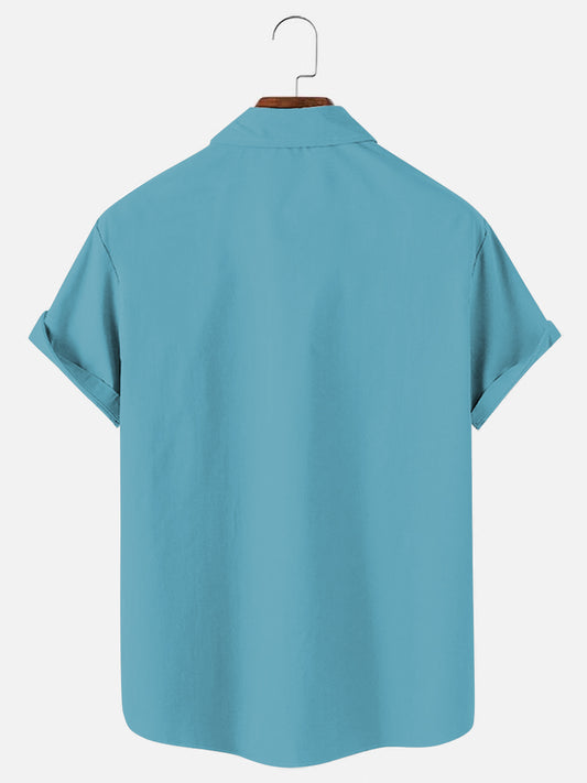 Men's 60s Retro Racing Graphic Hawaiian Short Sleeve Shirt