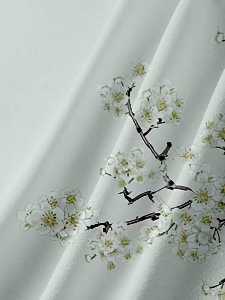 Floral Sakura Chest Pocket Short Sleeve Hawaiian Shirt