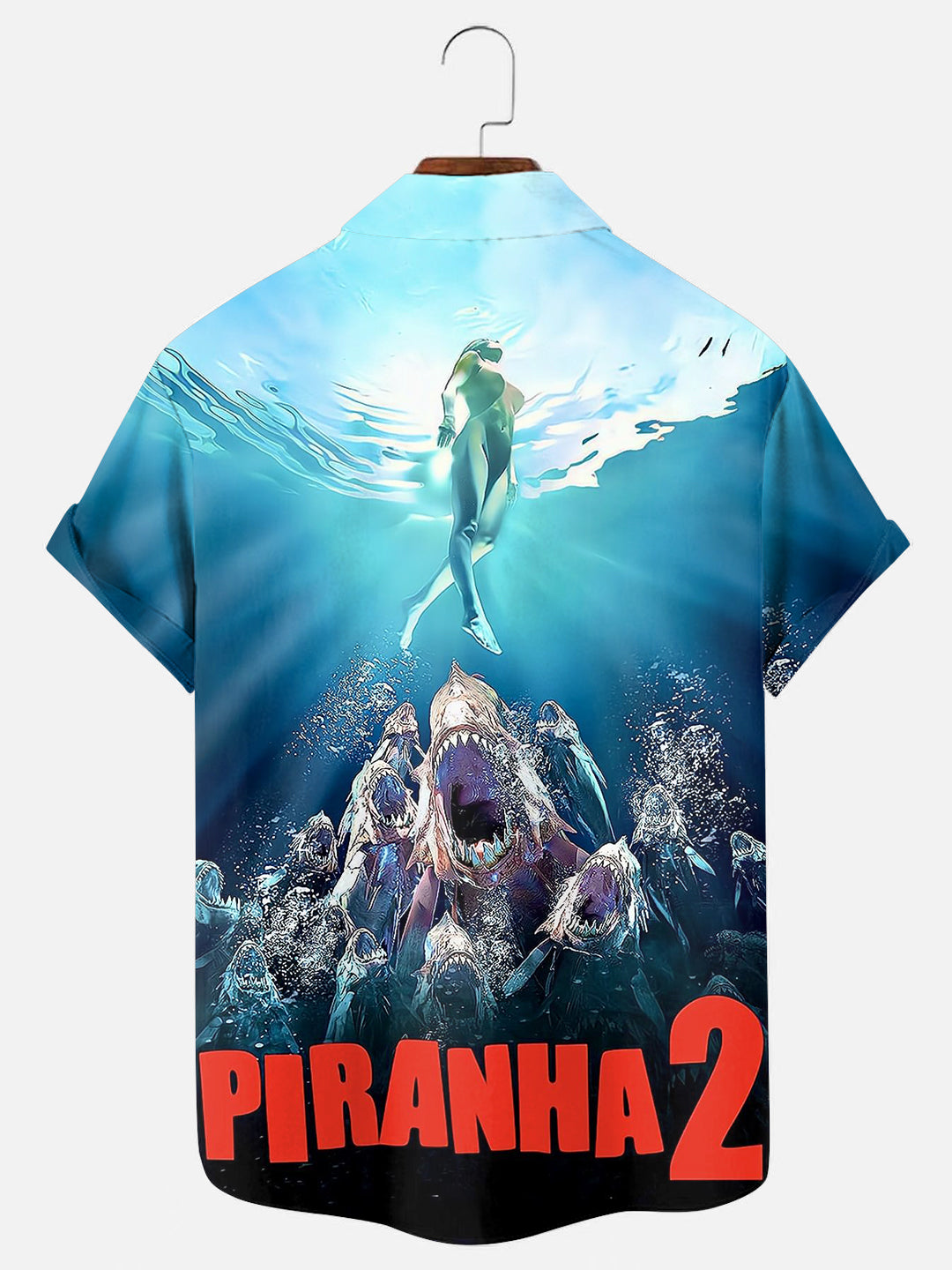 Men's Retro Movie Poster Print Hawaiian Short Sleeve Shirt