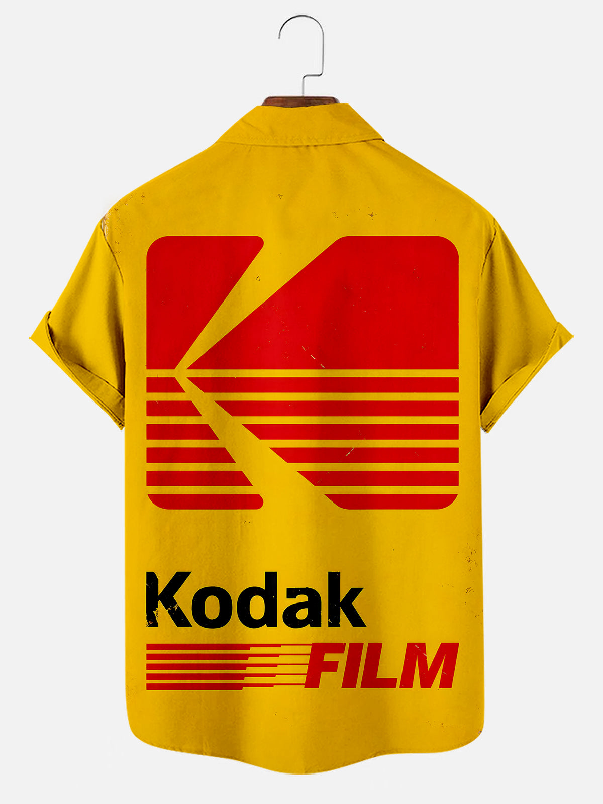 Men's Vintage Logo Print Casual Short Sleeve Pocket Shirt