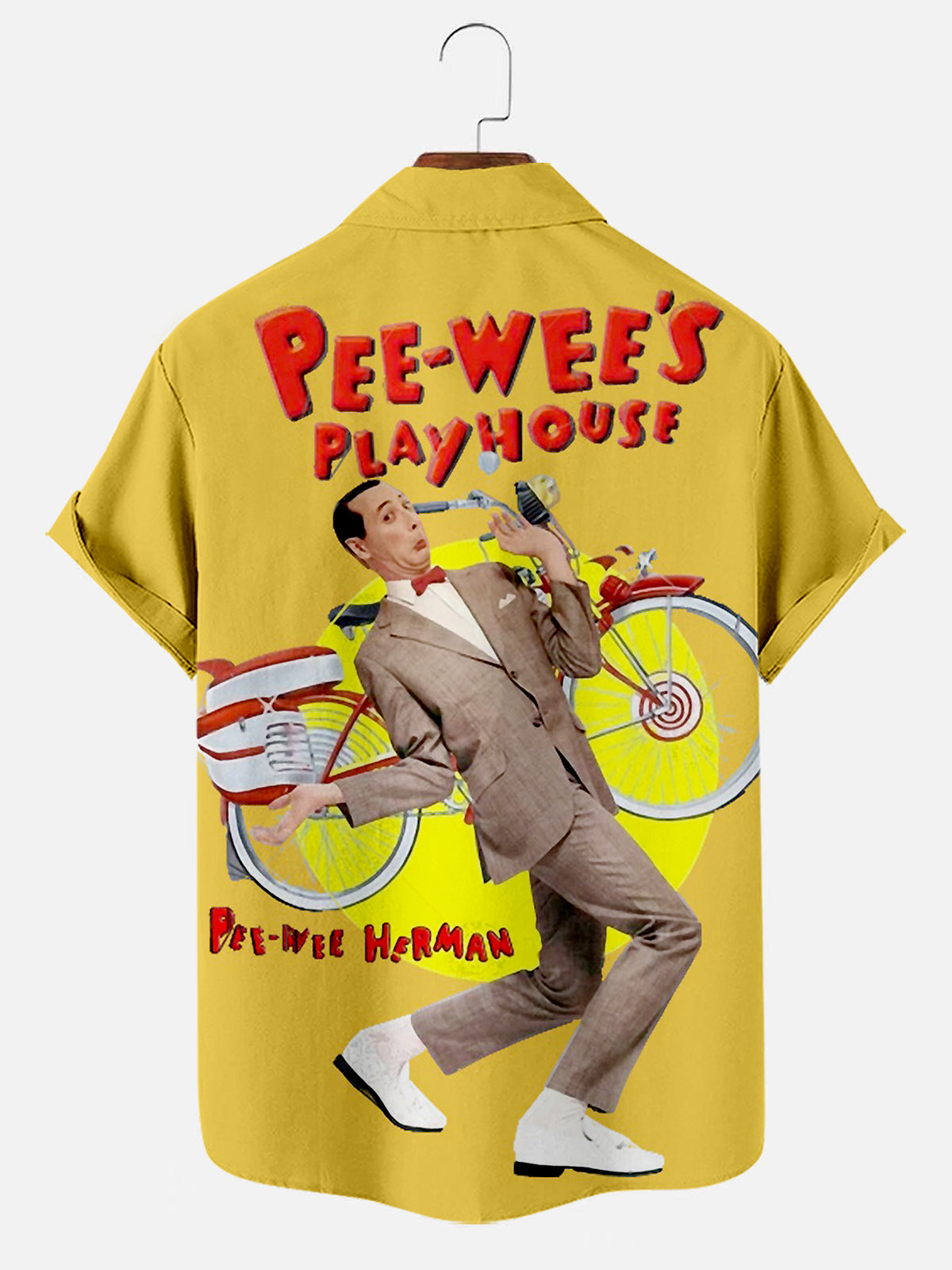 Men's Vintage Movie Poster Print Hawaiian Pocket Shirt