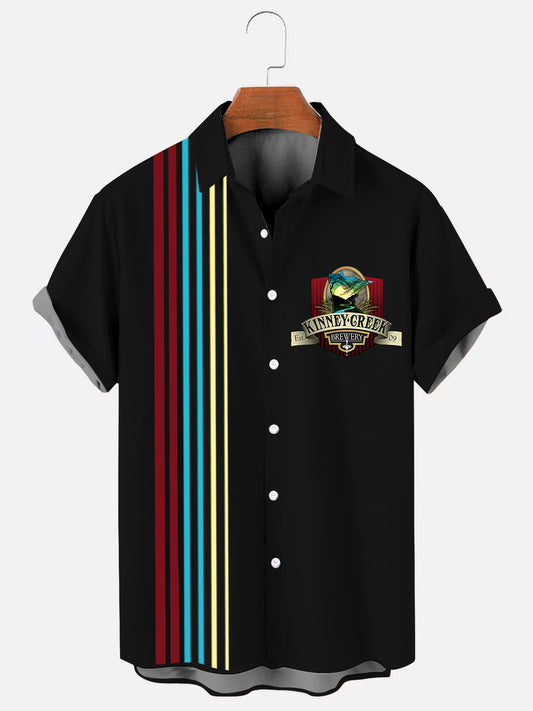 Men's Kinney Greek Printed Bowling Shirt