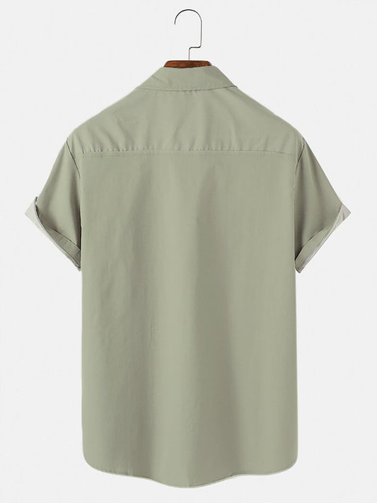 Men‘s Retro Camp Cotton-Blend 50S Vintage Bowling Shirts