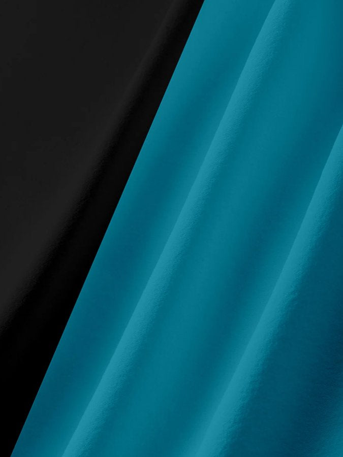 Men's Make Bowling Great Again Blue Shirt Vintage Camp Collar Top