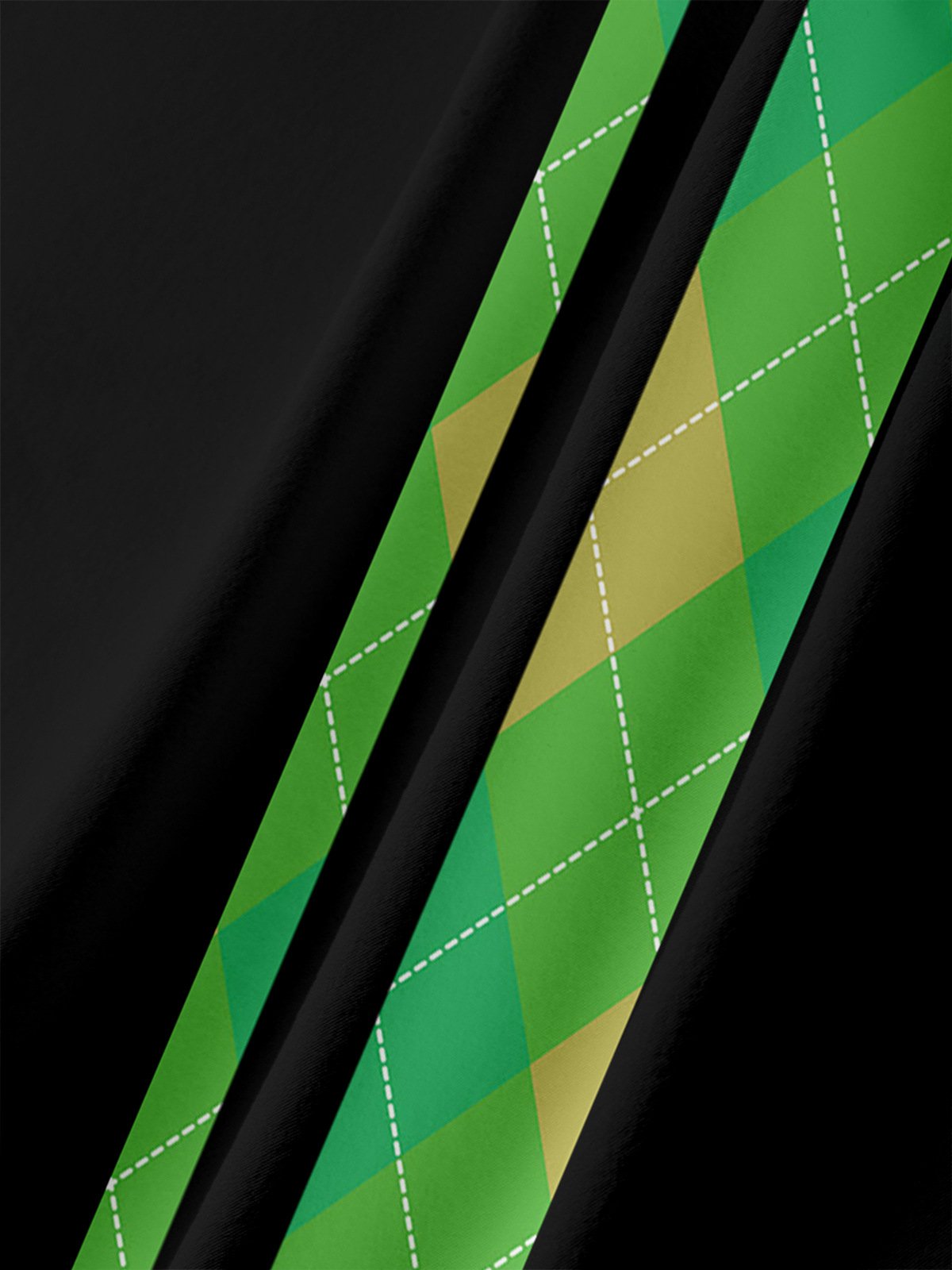 Simple St. Patrick's Day Clover Stitching Men's Large Shirt