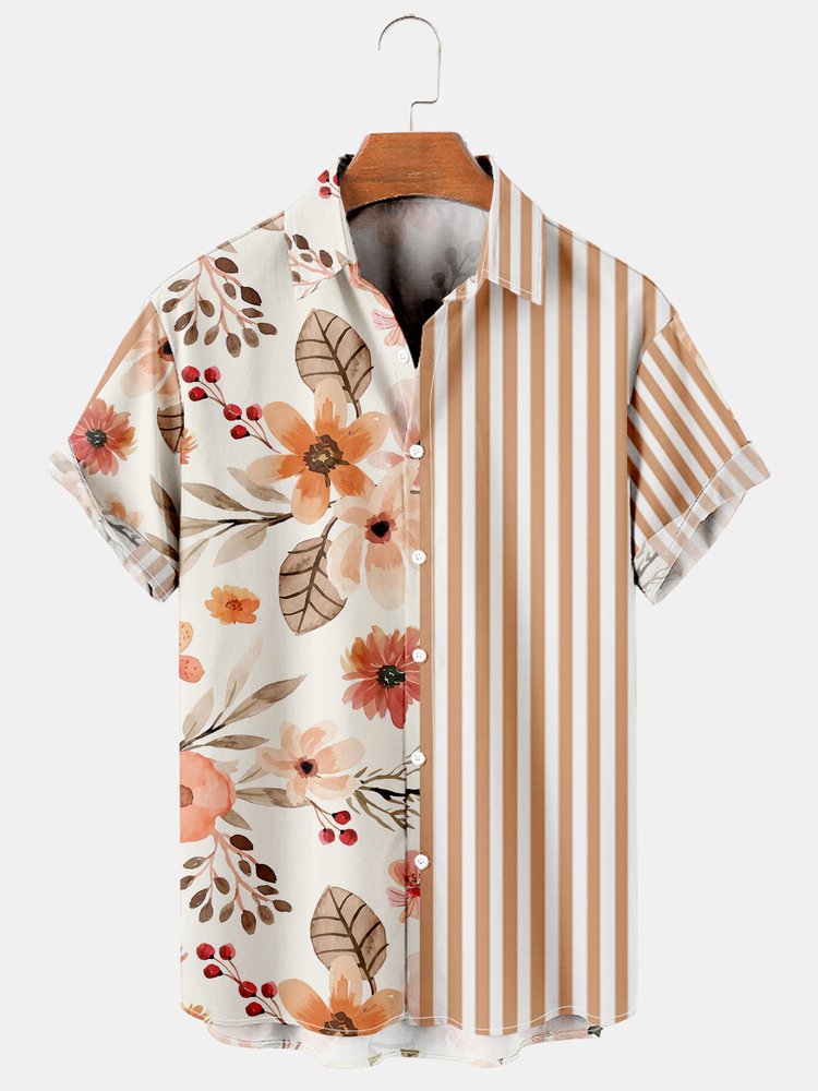 Men's Multi Comfort Floral Printed Cotton Casual Shirt