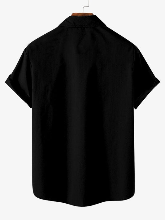 Men's Large Size Wonderful Note Printing Simple Stitching Shirt