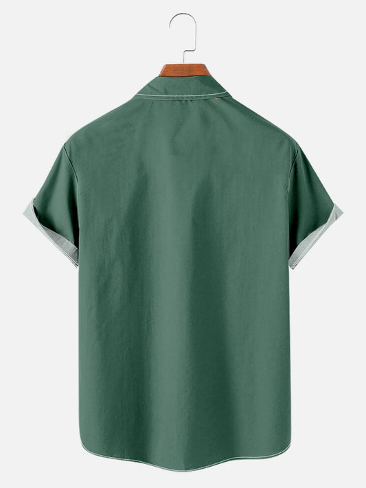 Everyday Pattern Patchwork Men's Casual Shirt bowling shirts