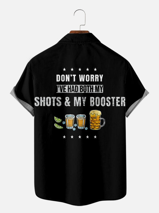 Men's Vintage Casual Juice Print Hawaiian Shirt