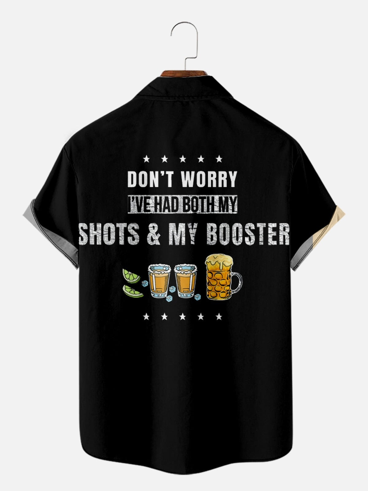 Pattern Contrast Color Patchwork Men's Casual Shirt bowling shirts