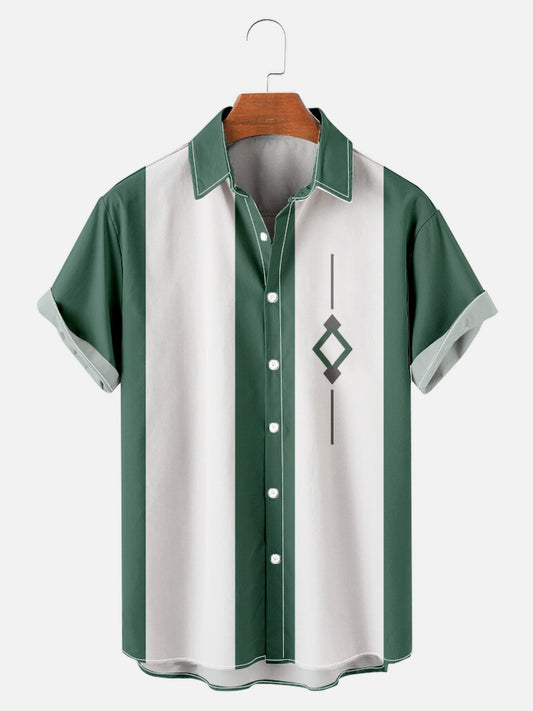 Everyday Pattern Patchwork Men's Casual Shirt bowling shirts