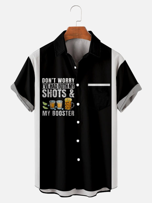 Men's Vintage Casual Juice Print Hawaiian Shirt