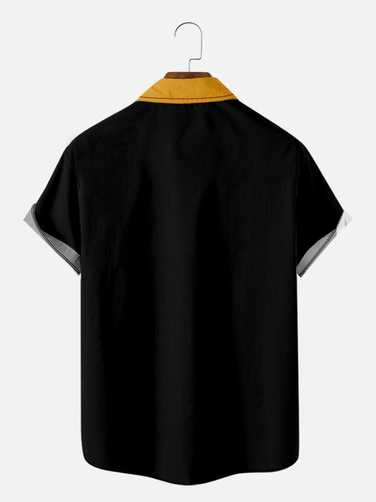 Big stripes men's Casual Shirt bowling shirts