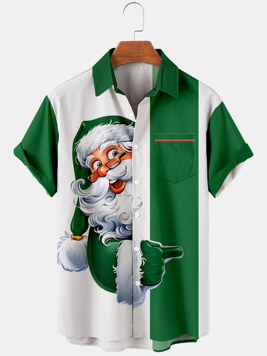 Simple Christmas Element Men's Large Short Sleeve Shirt