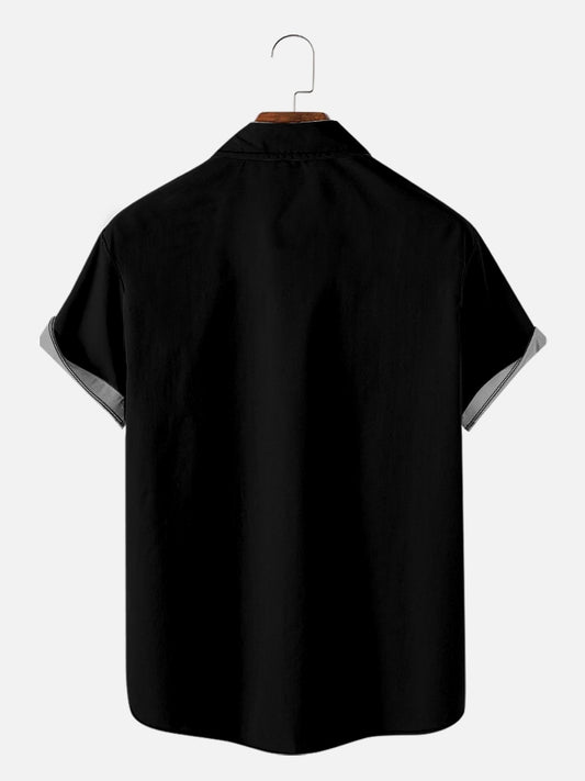 Men's Vintage Music Print Hawaiian Shirt