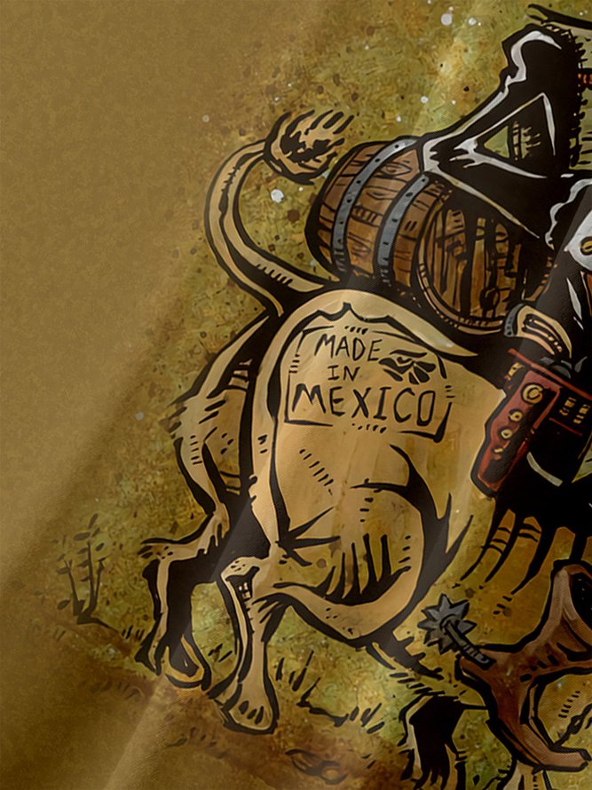 Men's Vintage Skull Casual Shirts Plus Size Tops