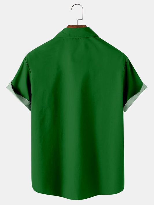 Men'S St. Patrick'S Day Shamrock Printed Shirt