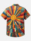 Boho Sunburst Patchwork Shirt-100% Cotton Shirt