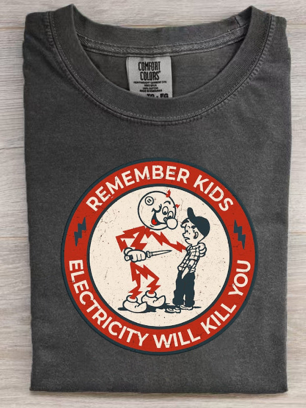 70's Vintage Electricity Will Kill You T-Shirt