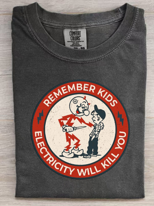70's Vintage Electricity Will Kill You T-Shirt