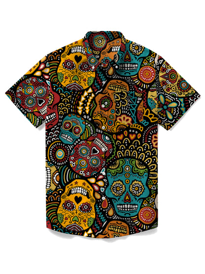 Colorful Skull-100% Cotton Shirt