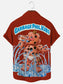 Men's Vintage Childhood Card Toys Printed Hawaiian Short Sleeve Shirt