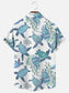Men's Turtle Print Hawaiian Casual Breathable Short Sleeve Shirt