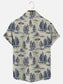 Alien Abduction Print Casual Short Sleeve Shirt