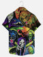 Nightmare Vintage Halloween Print Short Sleeve Shirt