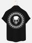 Men's Fashion Skull Print Casual Short Sleeve Shirt