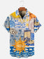 Men's Summer Art Print Hawaiian Short Sleeve Shirt