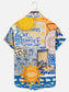 Men's Summer Art Print Hawaiian Short Sleeve Shirt
