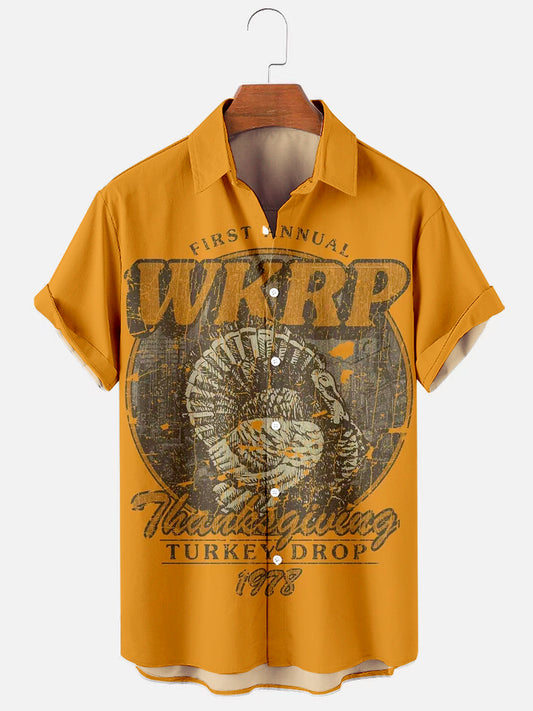 WKRP Turkey Drop 1978 Holiday Short Sleeve Shirt